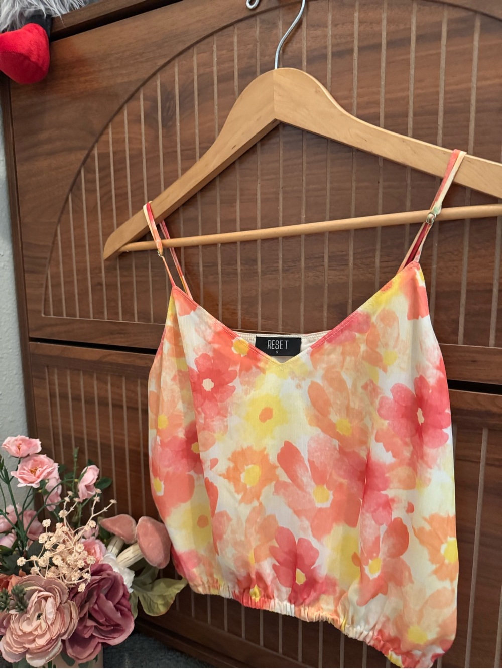 Reset Boutique Spaghetti Strap Floral Women’s blouse